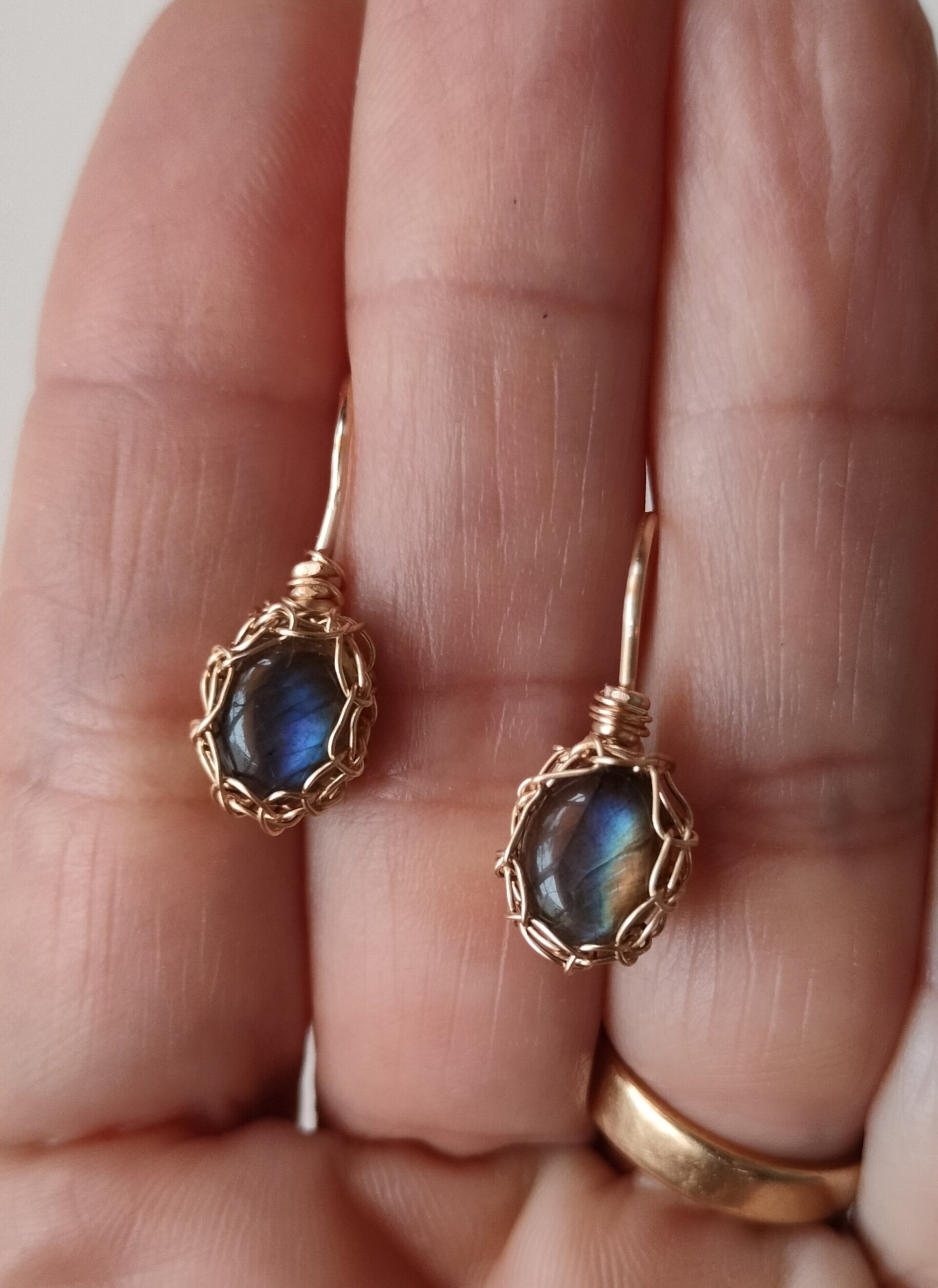 Pendientes LABRADORITA mini - 4